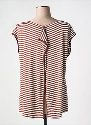 Tricou elasticitate mâneci scurte maro MARIA BELLENTANI femeie