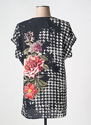 Tricou guler în v mâneci scurte negru FEMMES JE VOUS AIME femeie