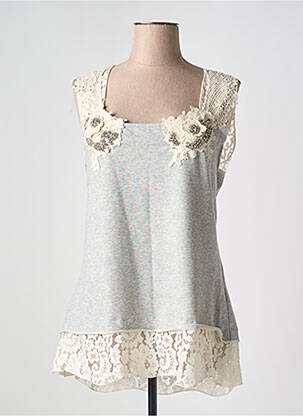 Tunică fără mâneci gri MARILU femeie