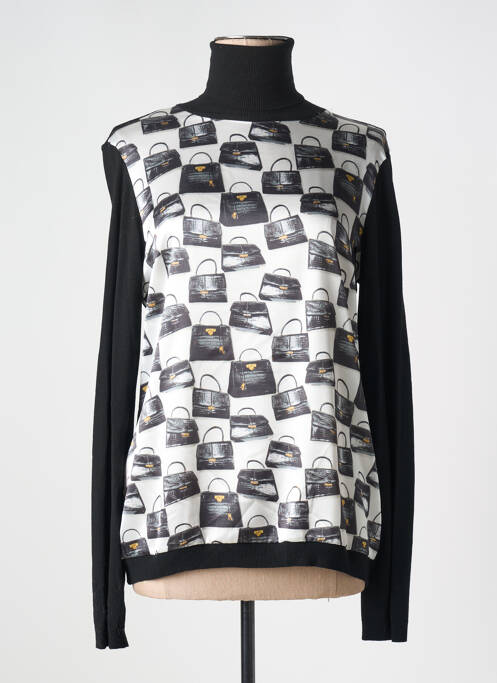 Pulover cu guler înalt negru POUSSIERE D'ETOLE femeie