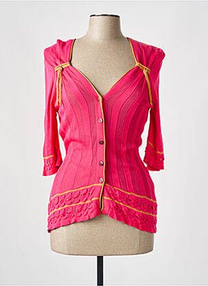 Vestă cu mâneci lungi roz TRICOT CHIC femeie