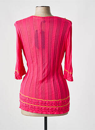 Vestă cu mâneci lungi mâneci 3/4 roz TRICOT CHIC femeie