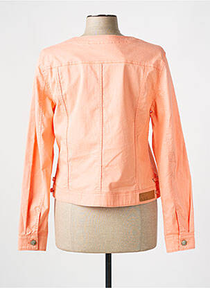 Jachete casual guler rotund portocaliu FLEUR DE SEL femeie