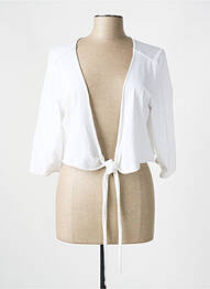 Cardigan petrecut elasticitate alb MES SOEURS ET MOI femme