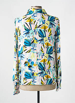 Cămașă imprimeu floral mâneci lungi albastru TRUSSARDI JEANS femeie