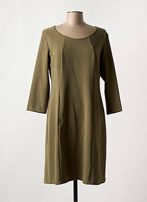 Rochie midi mâneci 3/4 mâneci 3/4 verde POUSSIERE D'ETOLE femeie