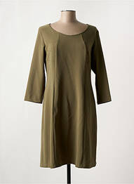 Rochie midi mâneci 3/4 mâneci 3/4 verde POUSSIERE D'ETOLE femme