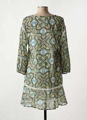 Rochie scurtă croială fluidă mâneci 3/4 verde TRUSSARDI JEANS femeie