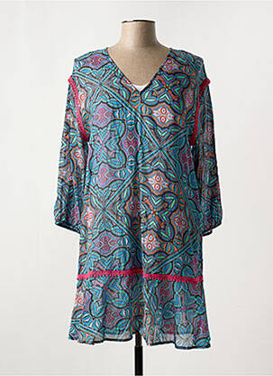 Rochie scurtă mâneci scurte mâneci scurte albastru TRUSSARDI JEANS femeie