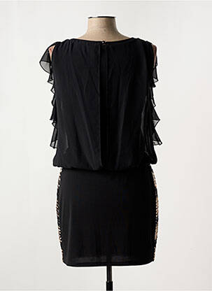 Rochie scurtă croială fluidă mâneci scurte negru RINASCIMENTO femeie