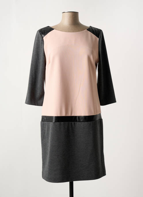 Rochie scurtă gri POUSSIERE D'ETOLE femeie