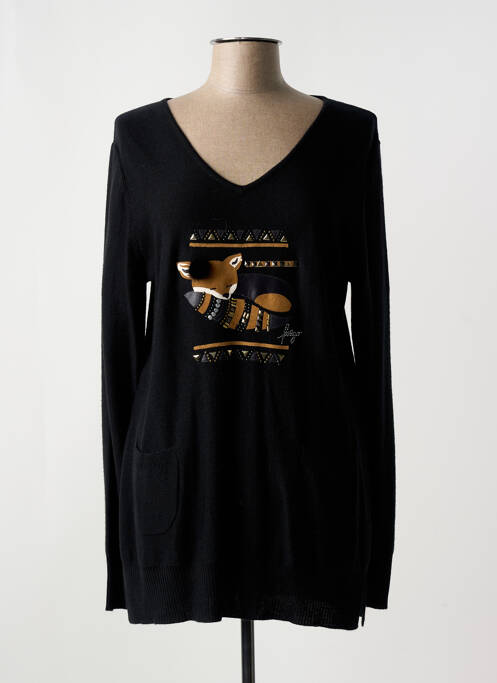 Pulover tunică negru FUEGO WOMAN femeie