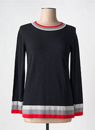 Pulover croială cambrată mâneci lungi negru ELEONORA AMADEI femme