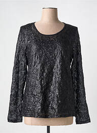 Top elasticitate mâneci lungi negru 3322 femeie