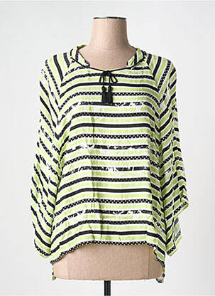 Bluză țesătură poplin mâneci 3/4 verde EUGEN KLEIN femeie