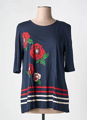 Tricou elasticitate mâneci scurte albastru DESIGUAL femeie