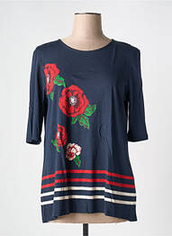 Tricou elasticitate mâneci scurte albastru DESIGUAL femeie