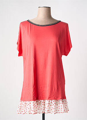 Tunică mâneci scurte roșu 3322 femeie