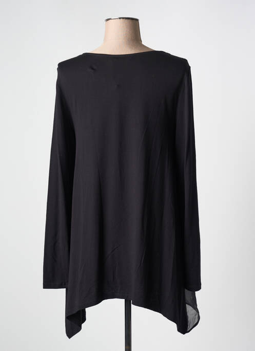 Tunică mâneci lungi negru DESIGUAL femeie