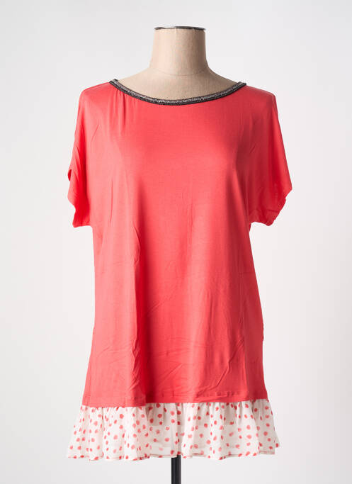 Tunică mâneci scurte roșu 3322 femeie