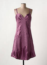 Rochie midi guler în v bretele subțiri violet MAIS IL EST OU LE SOLEIL femme