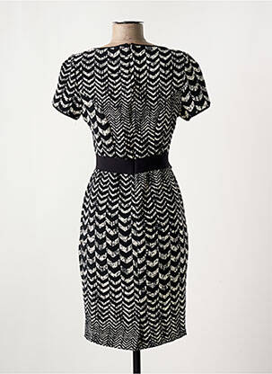 Rochie midi imprimeu fantezie mâneci scurte negru RINASCIMENTO femeie