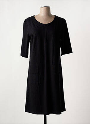 Rochie midi mâneci scurte mâneci scurte negru FLEUR DE SEL femeie