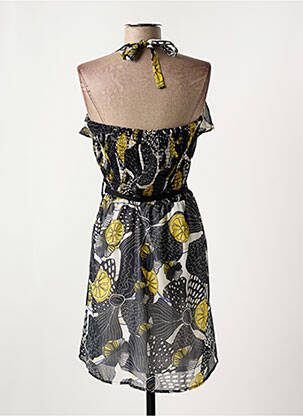 Rochie midi imprimeu floral fără mâneci negru DESIGUAL femeie