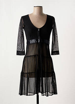 Rochie scurtă mâneci 3/4 mâneci 3/4 negru MAIS IL EST OU LE SOLEIL femeie