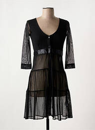 Rochie scurtă mâneci 3/4 mâneci 3/4 negru MAIS IL EST OU LE SOLEIL femeie