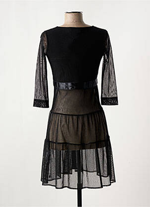 Rochie scurtă mâneci 3/4 mâneci 3/4 negru MAIS IL EST OU LE SOLEIL femeie