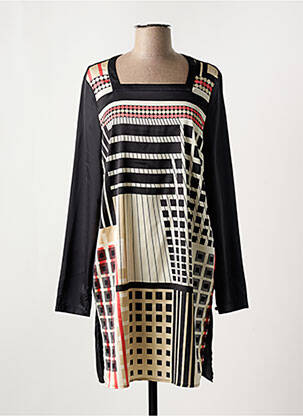Rochie scurtă croială fluidă mâneci lungi negru BANDOLERA femeie