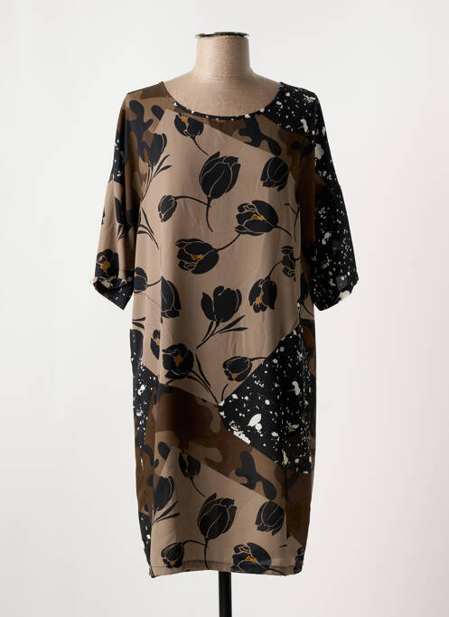 Rochie scurtă maro POUSSIERE D'ETOLE femeie