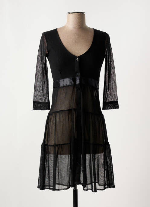 Rochie scurtă negru MAIS IL EST OU LE SOLEIL femeie