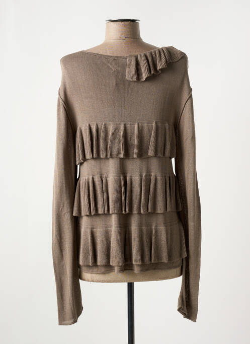 Vestă cu mâneci lungi maro LUNATISME femeie