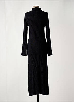 Rochie pulover guler col înalt mâneci lungi negru MAJESTIC FILATURES femeie