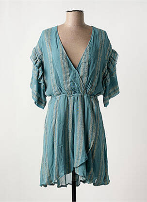 Rochie scurtă mâneci scurte mâneci scurte verde LOUISE MISHA femeie