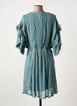 Rochie scurtă mâneci scurte mâneci scurte verde LOUISE MISHA femeie