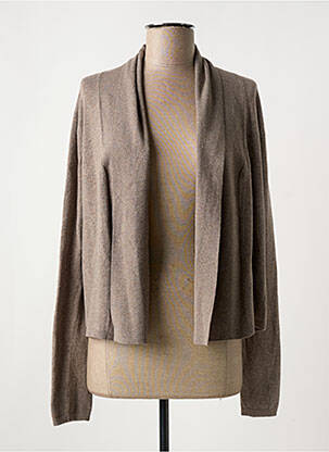 Vestă cu mâneci lungi maro MAJESTIC FILATURES femeie