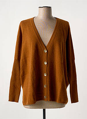 Vestă cu mâneci lungi maro ABSOLUT CASHMERE femeie