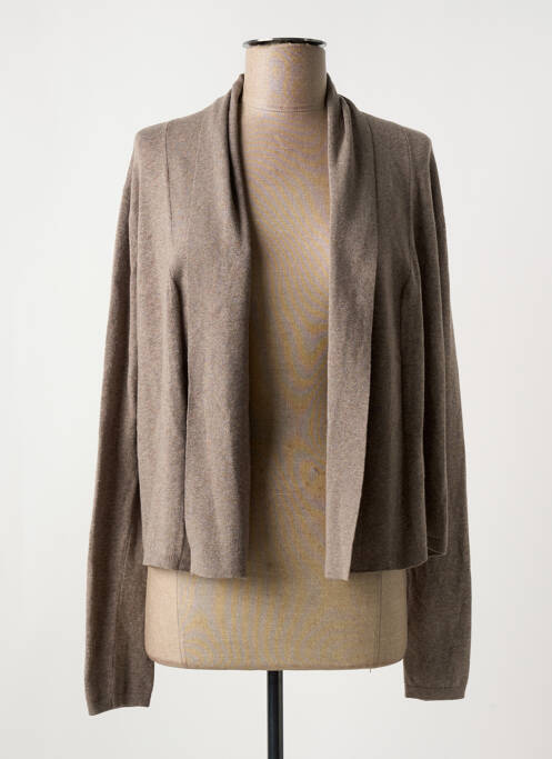 Vestă cu mâneci lungi maro MAJESTIC FILATURES femeie