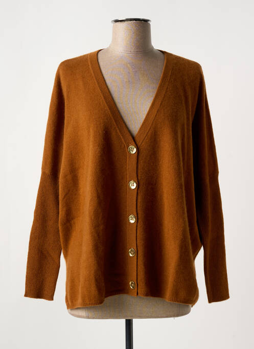 Vestă cu mâneci lungi maro ABSOLUT CASHMERE femeie