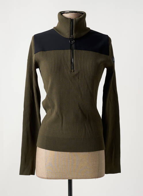 Pulover cu guler înalt verde FUSALP femeie