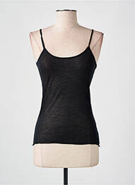 Top croială cambrată bretele subțiri negru MAJESTIC FILATURES femme