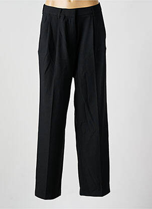 Pantalon drept închidere cu fermoar sub clapetă cu cârlig negru SESSUN femeie