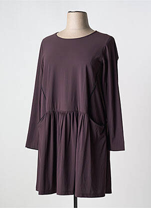 Rochie midi mâneci lungi mâneci lungi maro INDIES femeie
