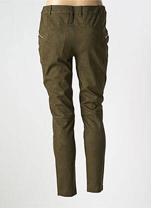 Pantalon slim elasticitate mărime normală verde INDIES femeie