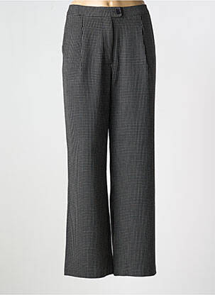 Pantalon larg închidere cu fermoar sub clapetă cu nasturi mărime normală negru NICE THINGS femeie