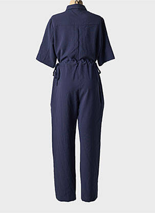 Salopetă-pantalon guler de bluză mâneci scurte albastru SEMIOLOGY femeie