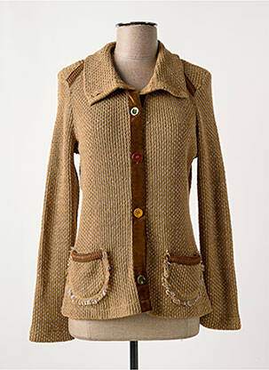 Vestă cu mâneci lungi maro LO! LES FILLES femeie